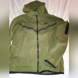 Nike Sportswear Tech Fleece Full Zip Hoodie Green/Black.